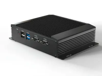 Fanless Industrial Computer 3D model