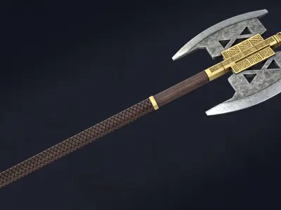 Gimli Battle Axe - Lord of the Rings Low-poly 3D model