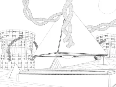 sci-fi desert Free low-poly 3D model