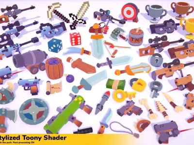 Hypercasual Action Props Pack Volume 4 Low-poly 3D model