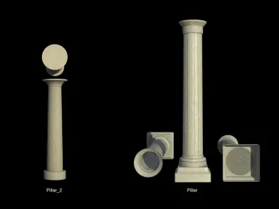Temple Parts Pack Low-poly 3D model