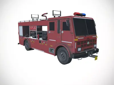 Fire Fighting Vehicle Low-poly 3D model