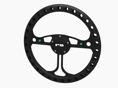 RJ Max steering wheel Low-poly 3D model