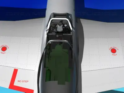 P-51 Mustang Sport Bare Metal 3D model