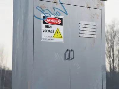 Electrical Control Box Free low-poly 3D model