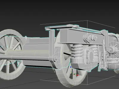 ER2 motor wagon bogey Low-poly 3D model