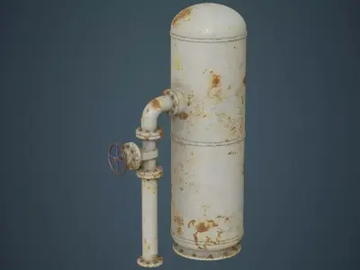 Indoor Gas Storage 1B Low-poly 3D model