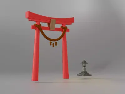 Torii Gate 3D model