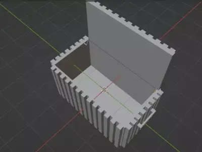 Handcrafted Wooden Chest Low-poly 3D model