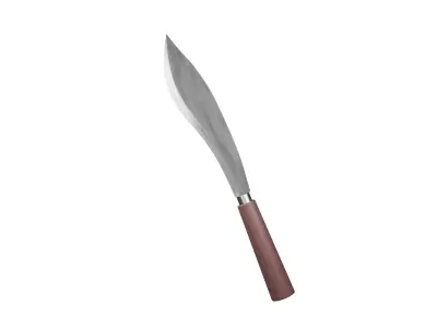 Knife steel weapon handle wood low-poly for free Free 3D model