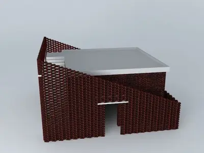 small one room detail office 3D model