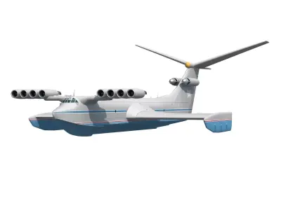 KM Ekranoplan 3D model