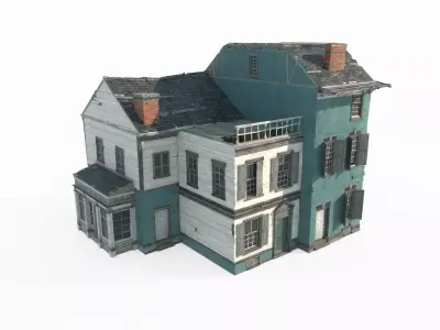 17th century urban buildings 3D model