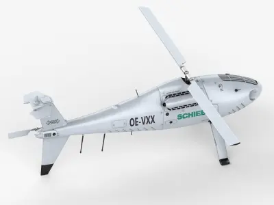 Camcopter S-100 LODs Game Ready Low-poly 3D model