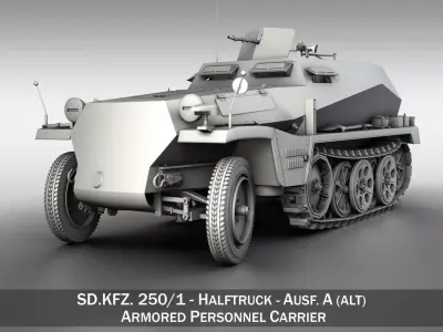 SDKFZ 250 - German Halftruck 3D model