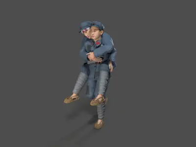 the wounded Low-poly 3D model