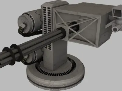 Bulletstorm gun variations Low-poly 3D model