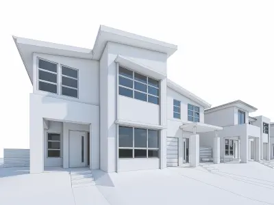 Townhouse 03 Low-poly 3D model