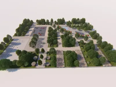 Master park-Regional park project-Private Park Landscape 3D model