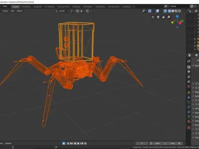 Concept Crawler Low-poly 3D model