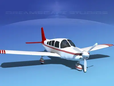 Piper Cherokee Six 300 V06 3D model