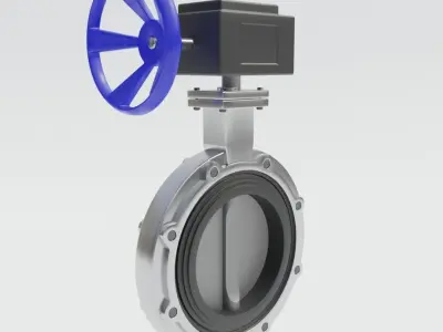Butterfly Valve Collection 6pcs 3D model