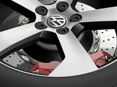 Volkswagen Golf GTI wheel 3D model