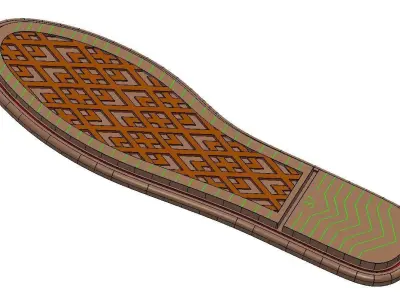 PVC Sole design for Women Low-poly 3D model