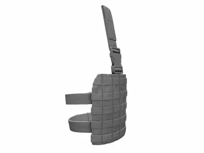 Drop Leg Platform for Holster and Pouch - High Poly 3D model