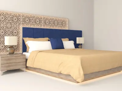 Modern Islamic Bed Free 3D model