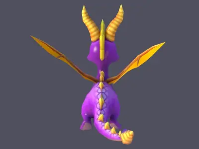  Spyro Statue Low-poly 3D model