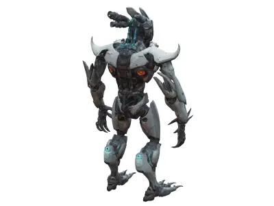 terrifying robot from a scifi dream 3D model