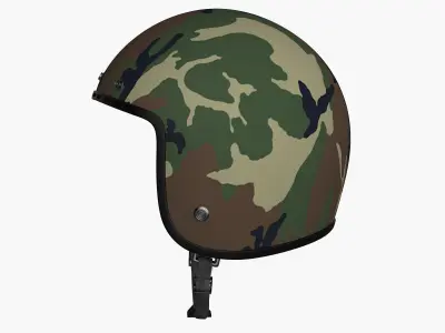 Helmet motorcycle in camouflage 3D model