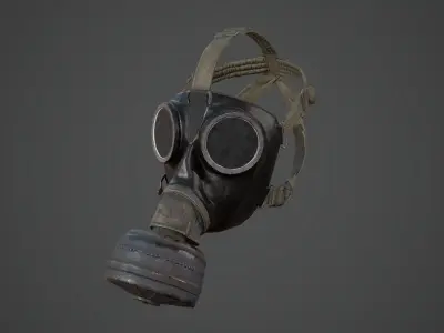 Gas Mask PBR GameReady Low-poly 3D model