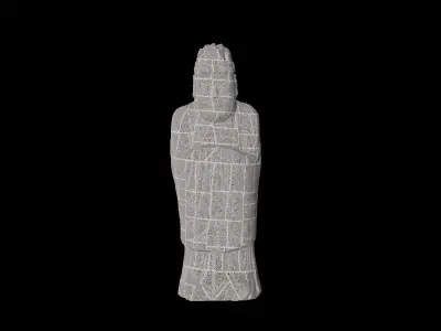 Korean Traditional literary figure 3D model