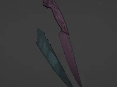 Carved Dagger 3D model