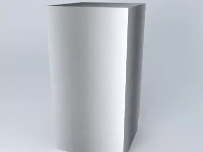Kit silver refrigerator Free 3D model