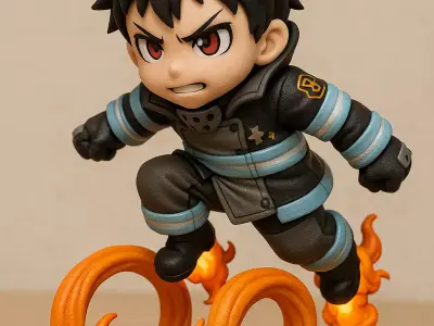 Shinra Cable Dock Fire Jet Anime USB Holder 3D print model