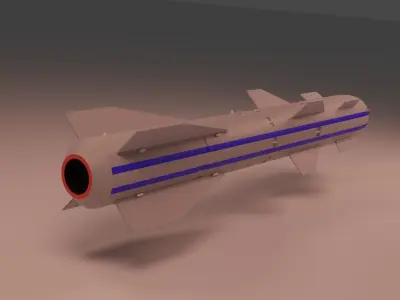 Air to Surface or Air to Ground Soviet Missile X-29T Kh-29T Free low-poly 3D model