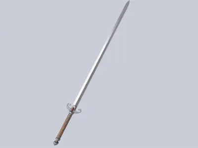 Fantasy rapier Low-poly 3D model get