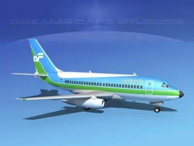 Boeing 737-100 Air Florida 3D model