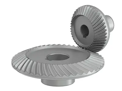 Spiral bevel gear 3D model