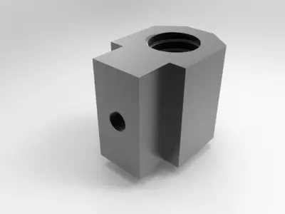 Lead Screw With Nut Free 3D model