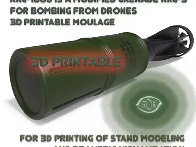 Moulage Drone Bomb Grenade RKG 1600 for drone 3D model