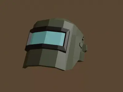 Poligon Halmet Altin Free 3D model