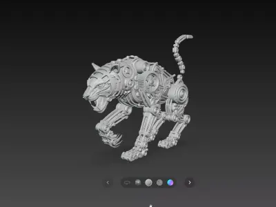 Mechanical Tiger Robot Animal Sci Fi 3D Print STL Model 3D print model