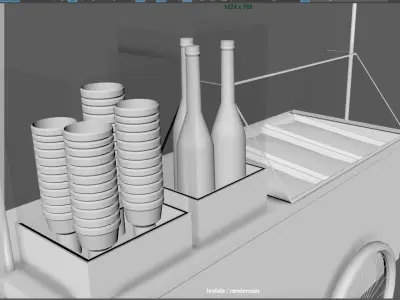 ice-cream shop Low-poly 3D model