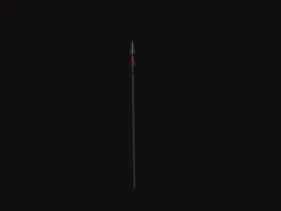 Medieval Spear Low-poly 3D model 9