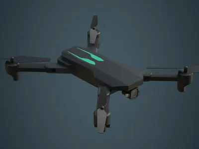 Quadcopter 1A Low-poly 3D model