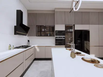 big 2 gloss kitchen Free 3D model